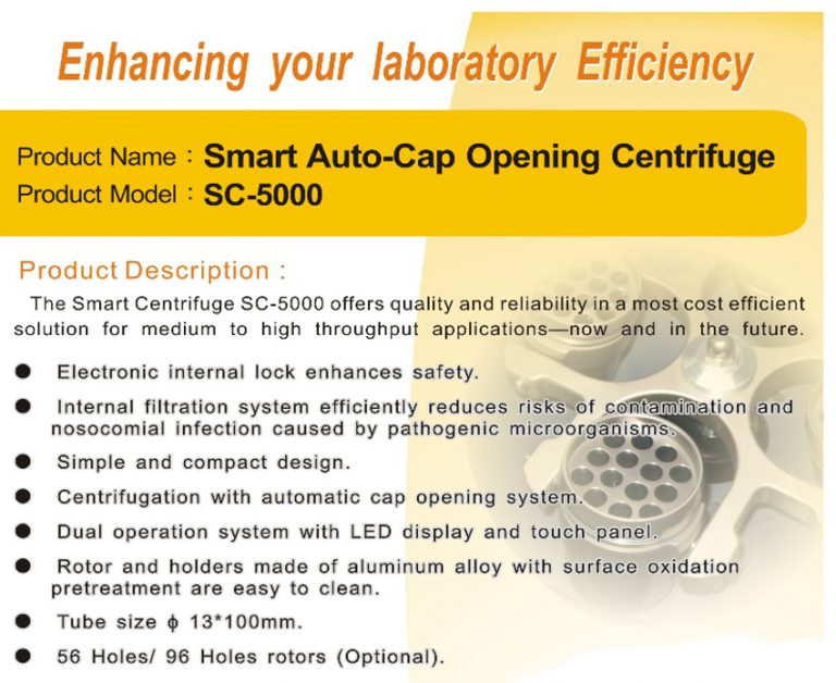 Auto Cap-Opening Centrifuge